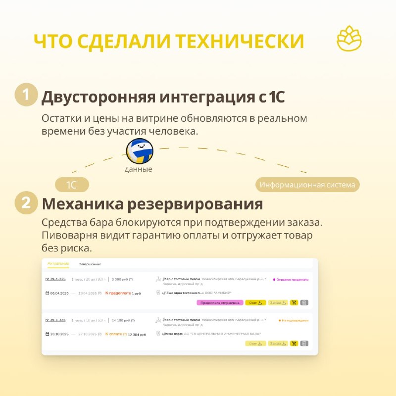 Экран B2B-площадки Anybeer — разработка Прагматик